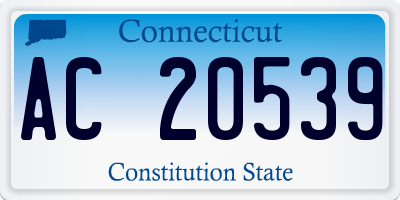 CT license plate AC20539