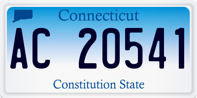 CT license plate AC20541