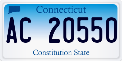 CT license plate AC20550