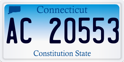 CT license plate AC20553