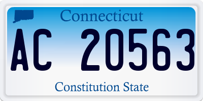 CT license plate AC20563