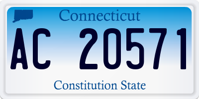 CT license plate AC20571