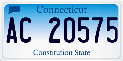 CT license plate AC20575