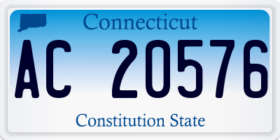 CT license plate AC20576