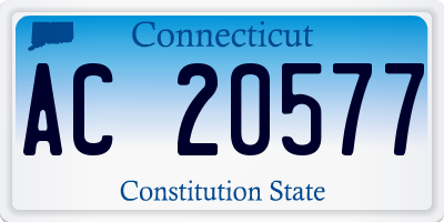 CT license plate AC20577