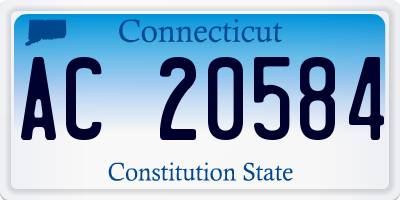 CT license plate AC20584