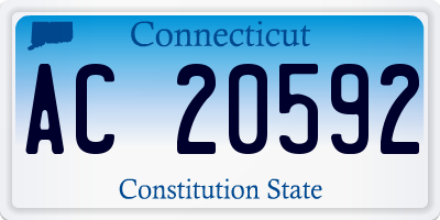 CT license plate AC20592