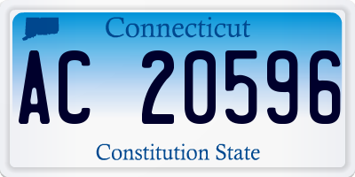 CT license plate AC20596