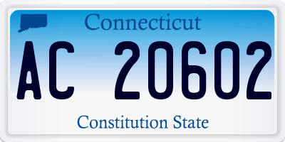 CT license plate AC20602