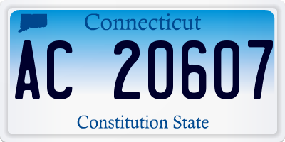 CT license plate AC20607