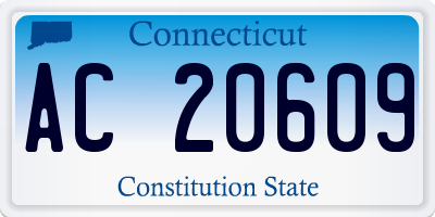 CT license plate AC20609