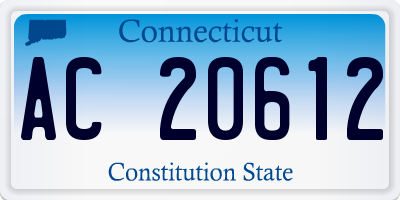 CT license plate AC20612