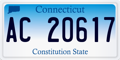 CT license plate AC20617