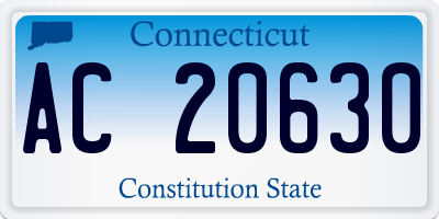 CT license plate AC20630