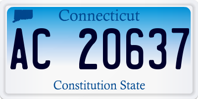 CT license plate AC20637