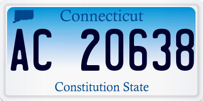 CT license plate AC20638