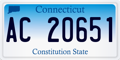 CT license plate AC20651
