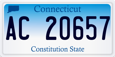 CT license plate AC20657