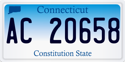 CT license plate AC20658