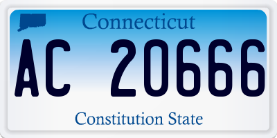 CT license plate AC20666