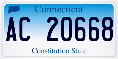 CT license plate AC20668