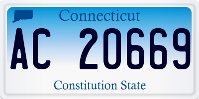 CT license plate AC20669