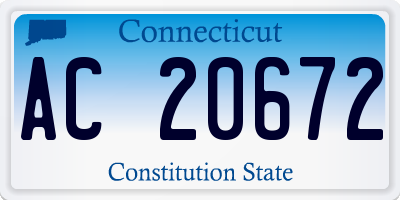 CT license plate AC20672