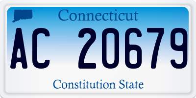 CT license plate AC20679