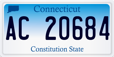 CT license plate AC20684