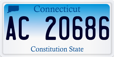 CT license plate AC20686