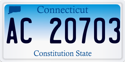 CT license plate AC20703