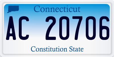 CT license plate AC20706