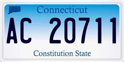 CT license plate AC20711