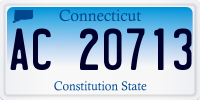 CT license plate AC20713