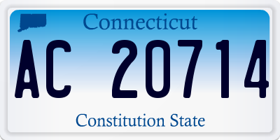 CT license plate AC20714