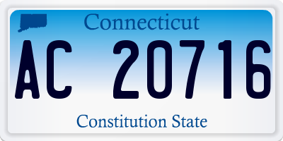 CT license plate AC20716