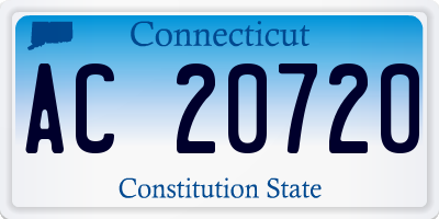 CT license plate AC20720