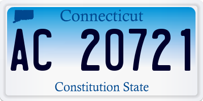 CT license plate AC20721