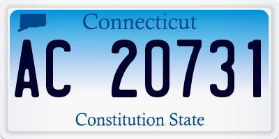 CT license plate AC20731