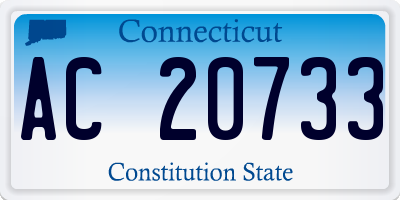 CT license plate AC20733