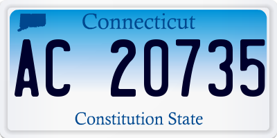 CT license plate AC20735