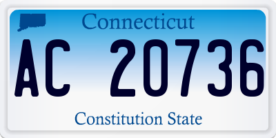 CT license plate AC20736