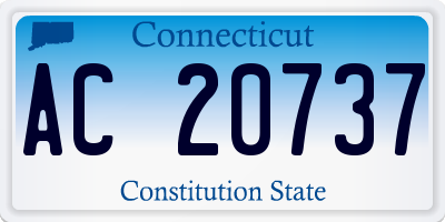 CT license plate AC20737