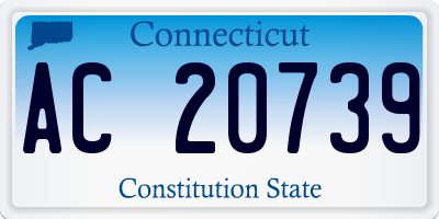 CT license plate AC20739