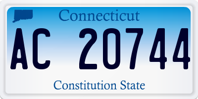 CT license plate AC20744