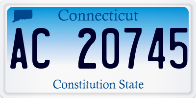 CT license plate AC20745