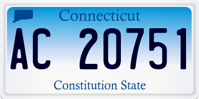 CT license plate AC20751