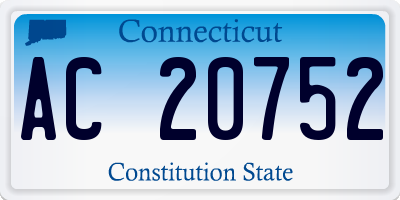 CT license plate AC20752