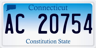 CT license plate AC20754