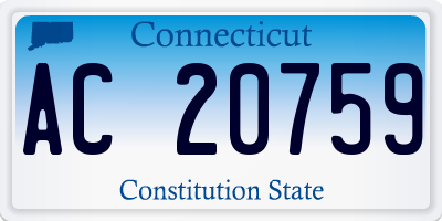 CT license plate AC20759